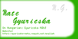 mate gyuricska business card